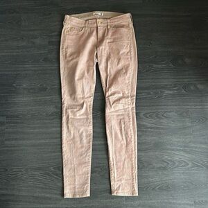 7 For All Mankind Denim Skinny Snake printed Rose foil rubbed pants size 27